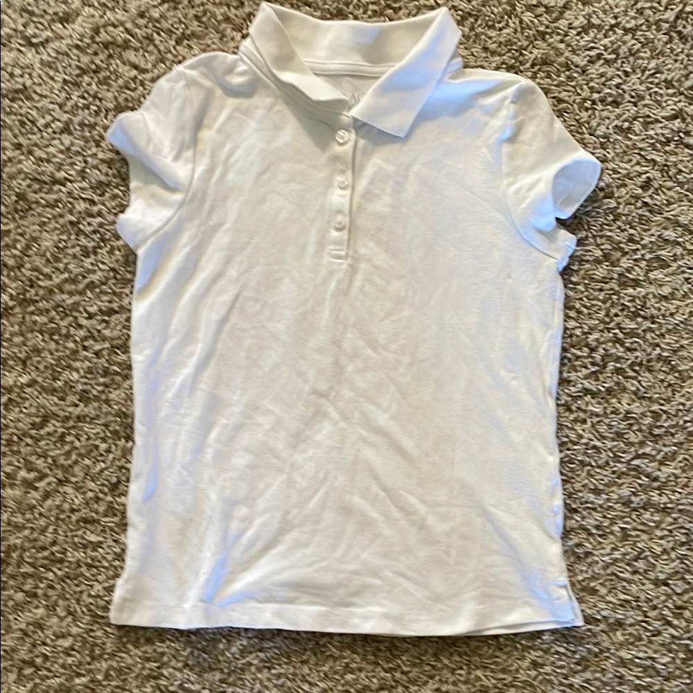 Place White Polo Shirt Classic Knit Short Sleeve